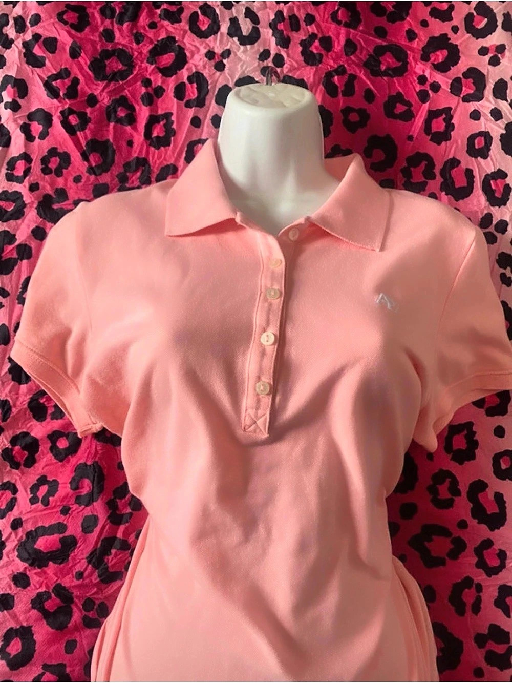 Aeropostale Pink Short Sleeve Polo Woman’s Size XL